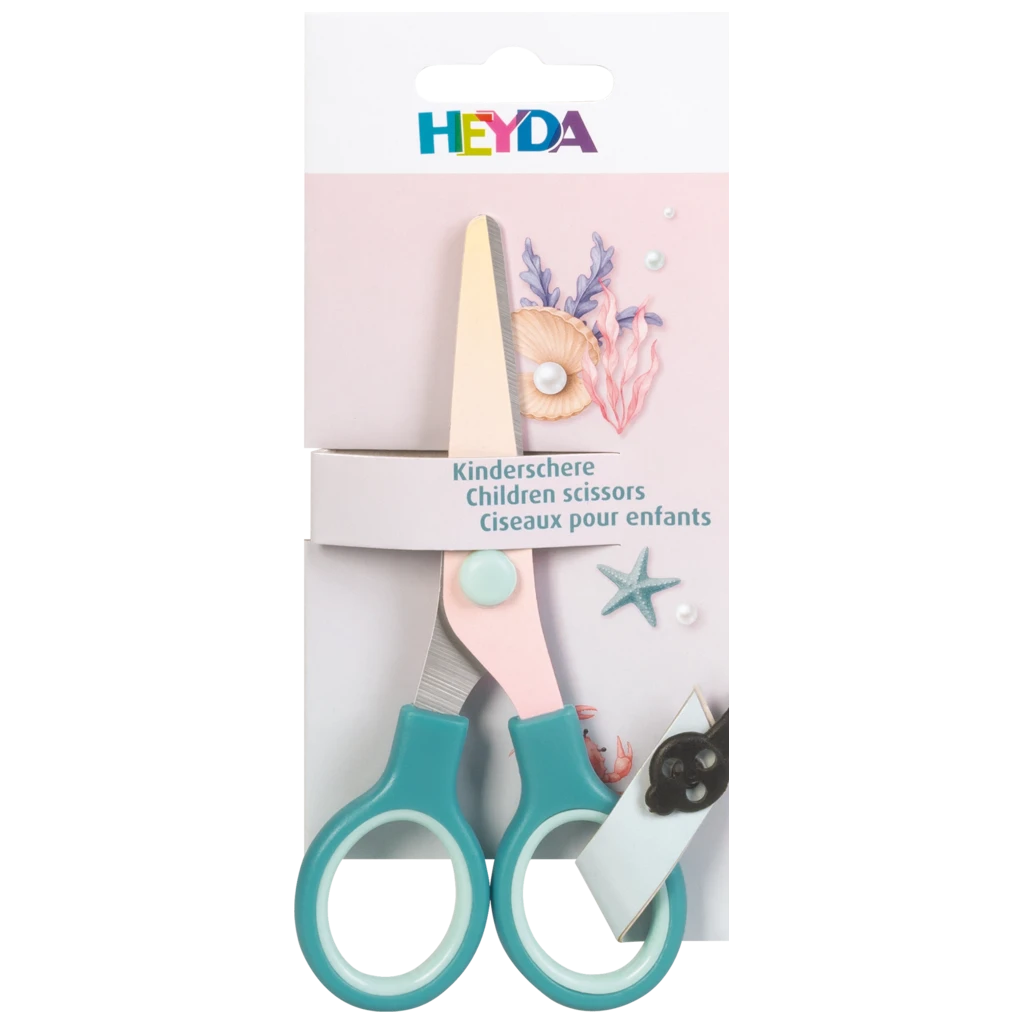 Kinderschere Sunny Ocean | abgerundet, mehrfarbig, pastell