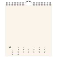 Bastel- und Fotokalender immerwährend | 21,5×24 cm, beige