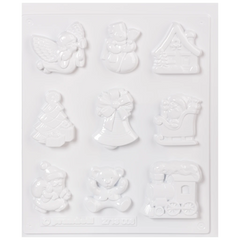 Gießform „Weihnachten“ | 55-70 mm, weiß