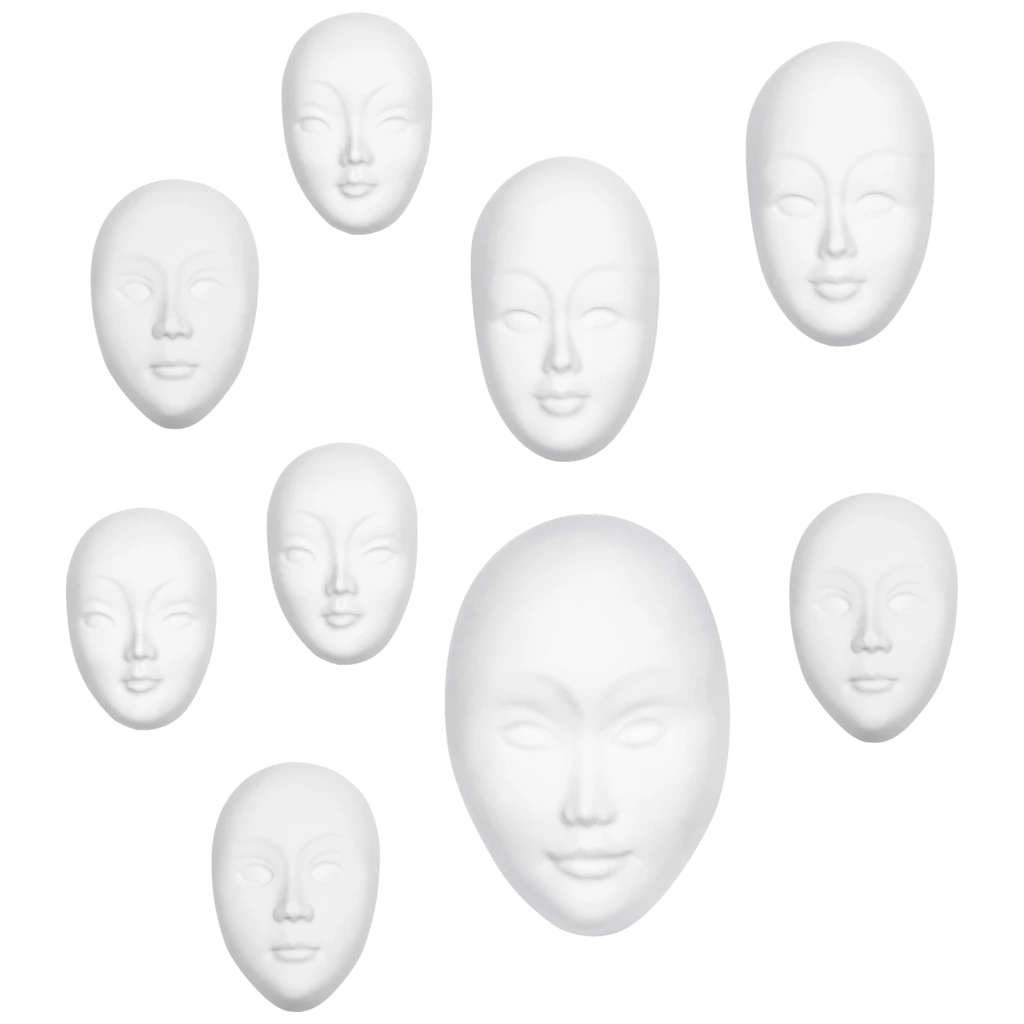 Gießform „Mini-Schmuckmasken“ | 40-80 mm, weiß