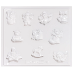 Gießform „Weihnachtsfiguren“ | 40-60 mm, weiß