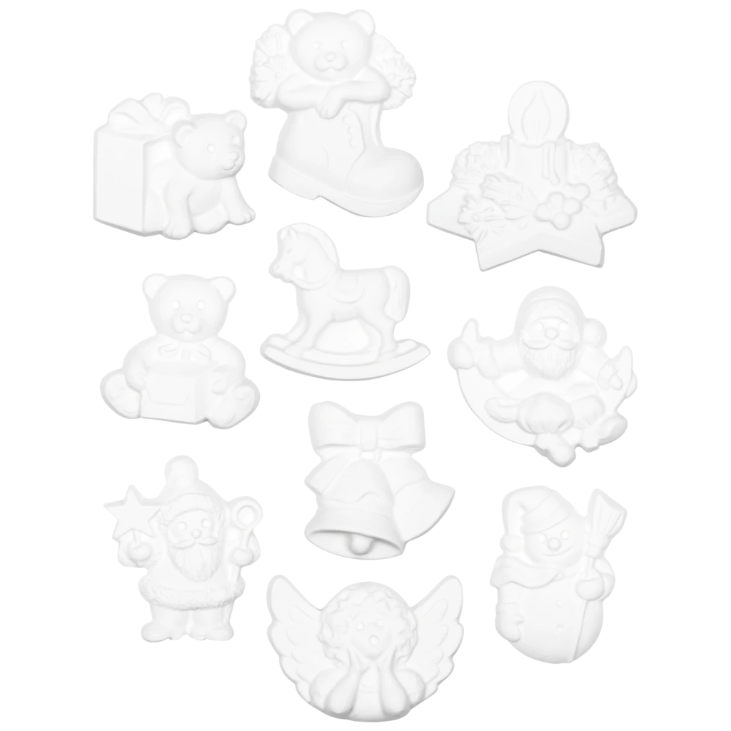 Gießform „Weihnachtsfiguren“ | 40-60 mm, weiß
