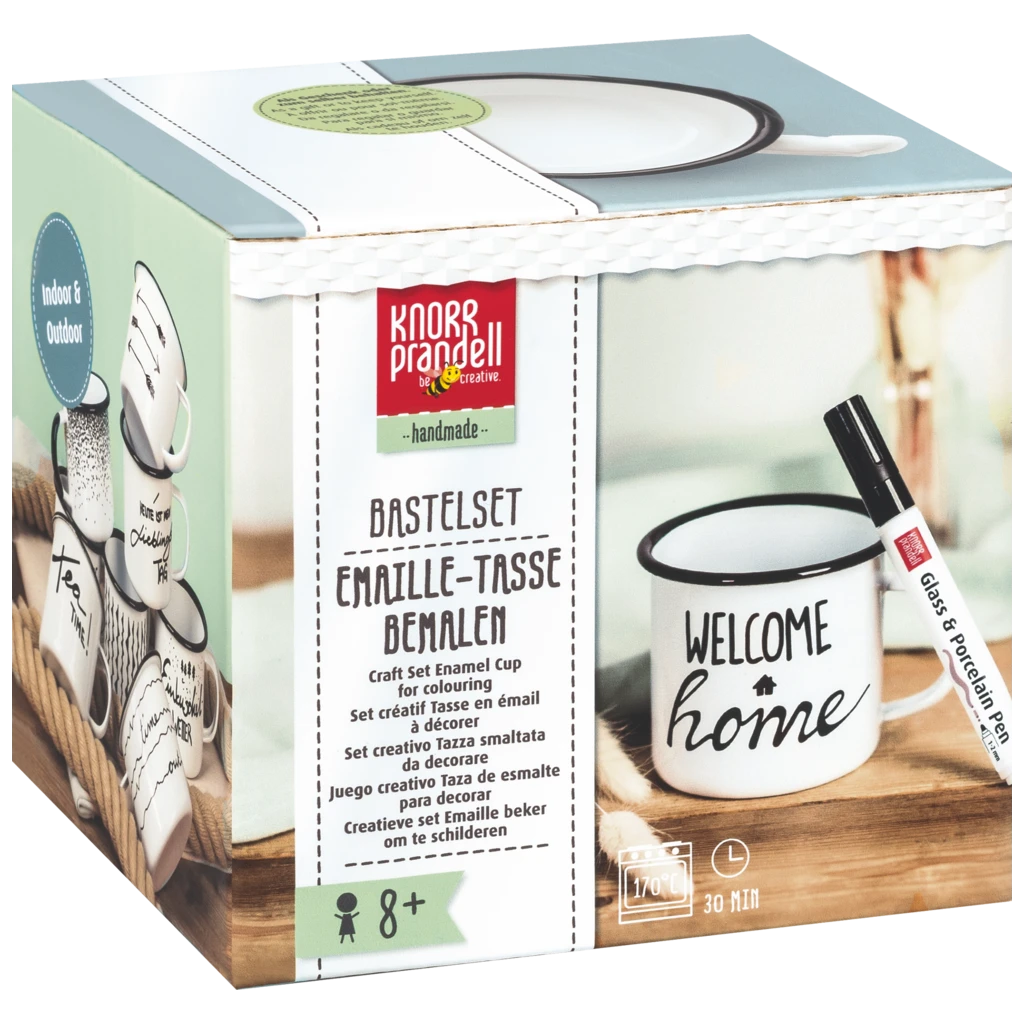 Bastel-Set Emailletasse | weiß