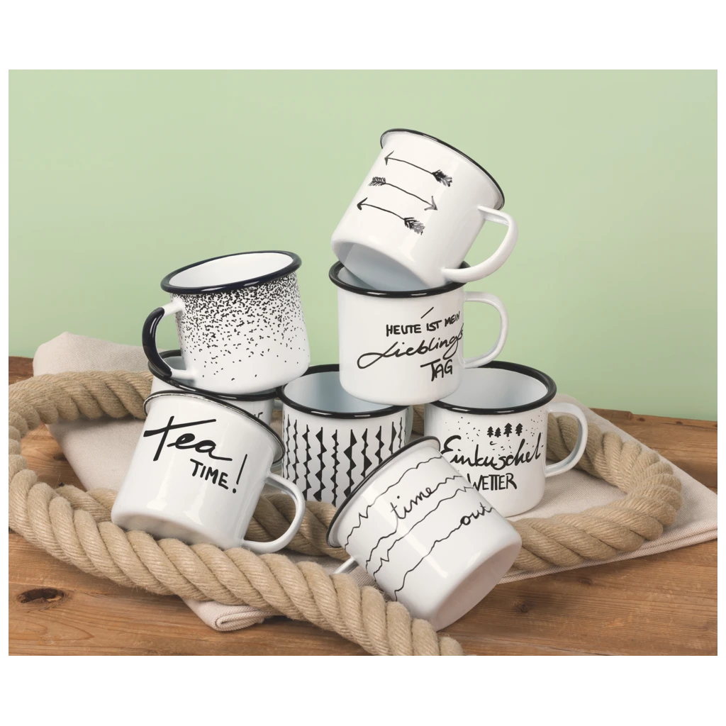 Bastel-Set Emailletasse | weiß