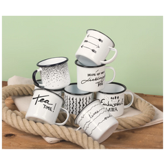 Bastel-Set Emailletasse | weiß