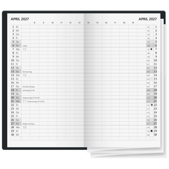 Taschenkalender 2027 | A6, Kunststoff, sortiert