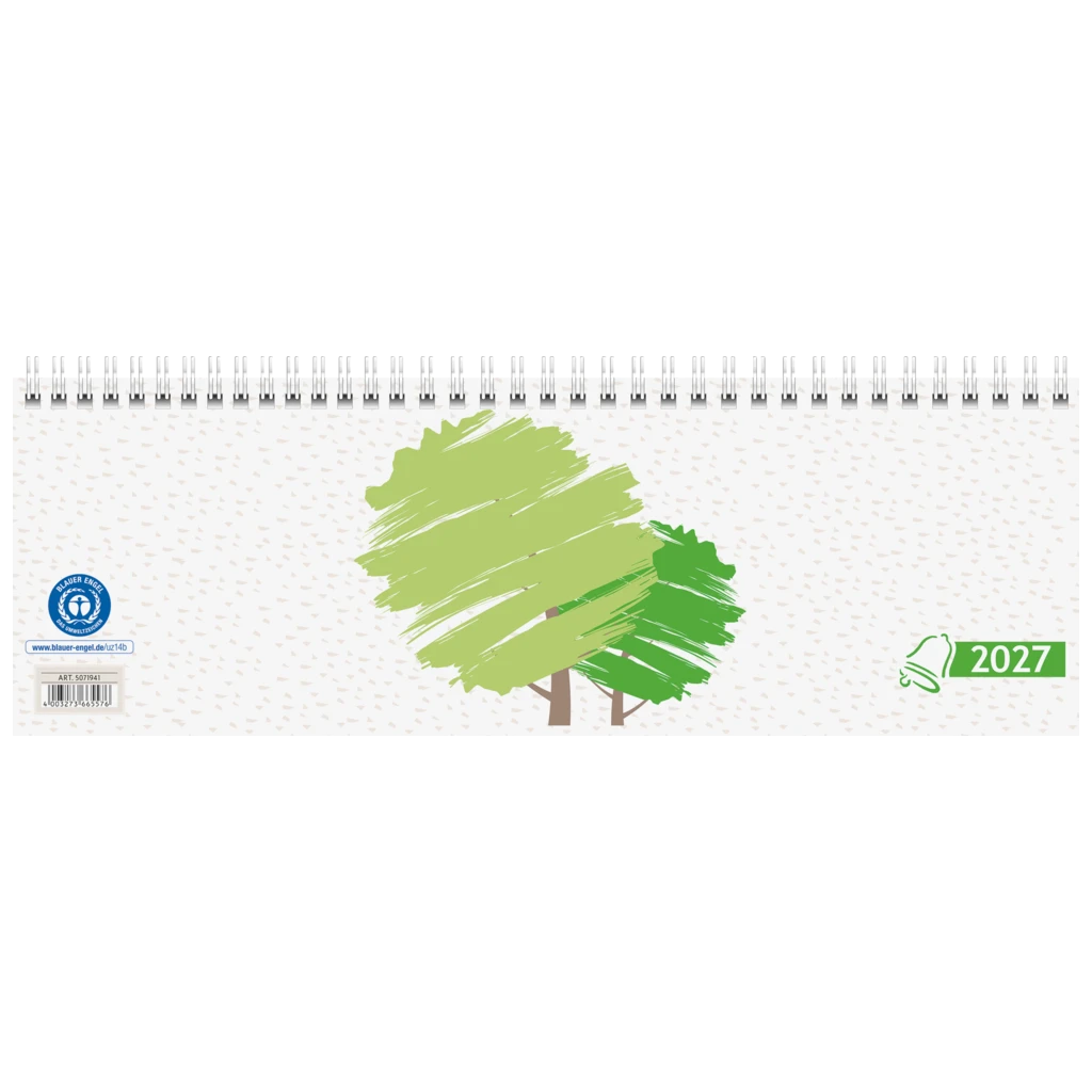 Querterminbuch 2027 „UWS“ | 29,7×10 cm, Karton