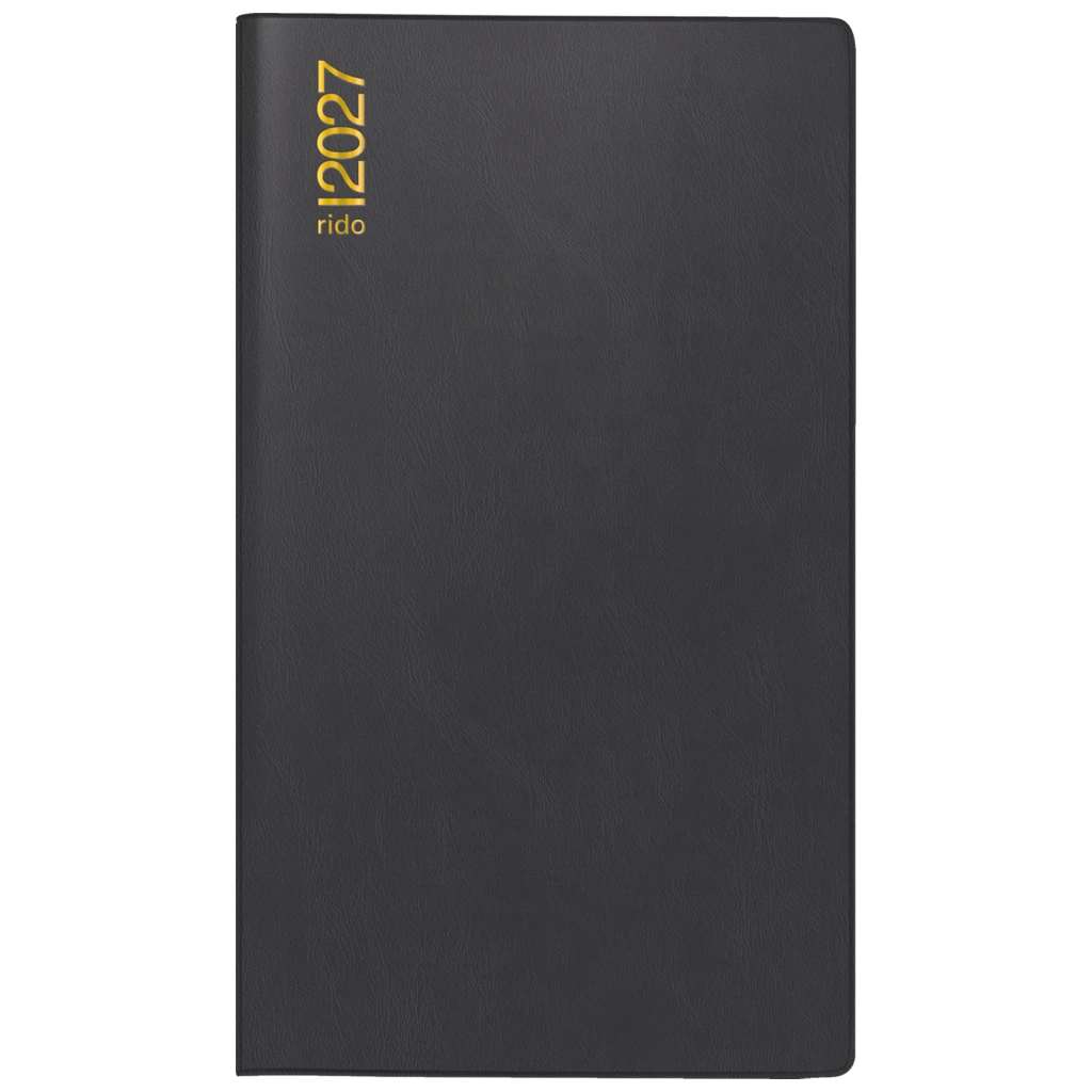 Taschenkalender Mod. TM 15 2027 | A6, Kunststoff, schwarz