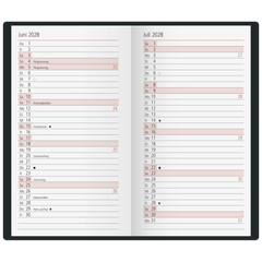 Taschenkalender Mod. TM 15 2027 | A6, Kunstleder, schwarz