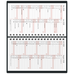 Taschenkalender Mod. TM 17/contacter 2027 | A6 quer, Kunstleder, blau