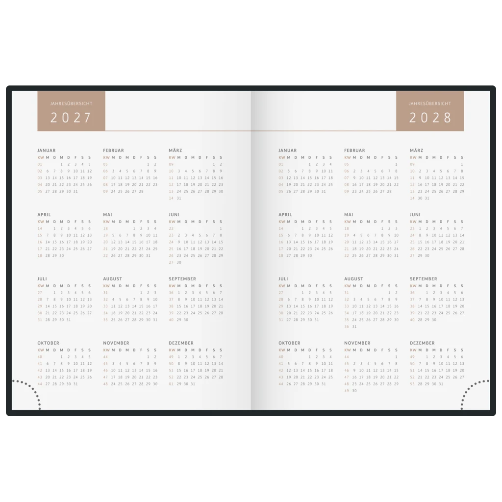 Taschenkalender Premium Young Line Mini 2027 „Moon“ | A6, Papier