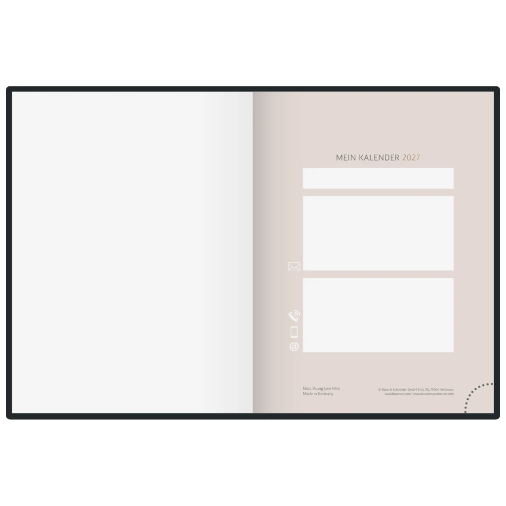 Taschenkalender Premium Young Line Mini 2027 „Yoga“ | A6, Papier