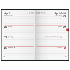 Taschenkalender Mod. partner/Industrie I 2027 | A7, Leder, schwarz