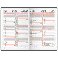 Taschenkalender Mod. partner/Industrie I 2027 | A7, Leder, schwarz