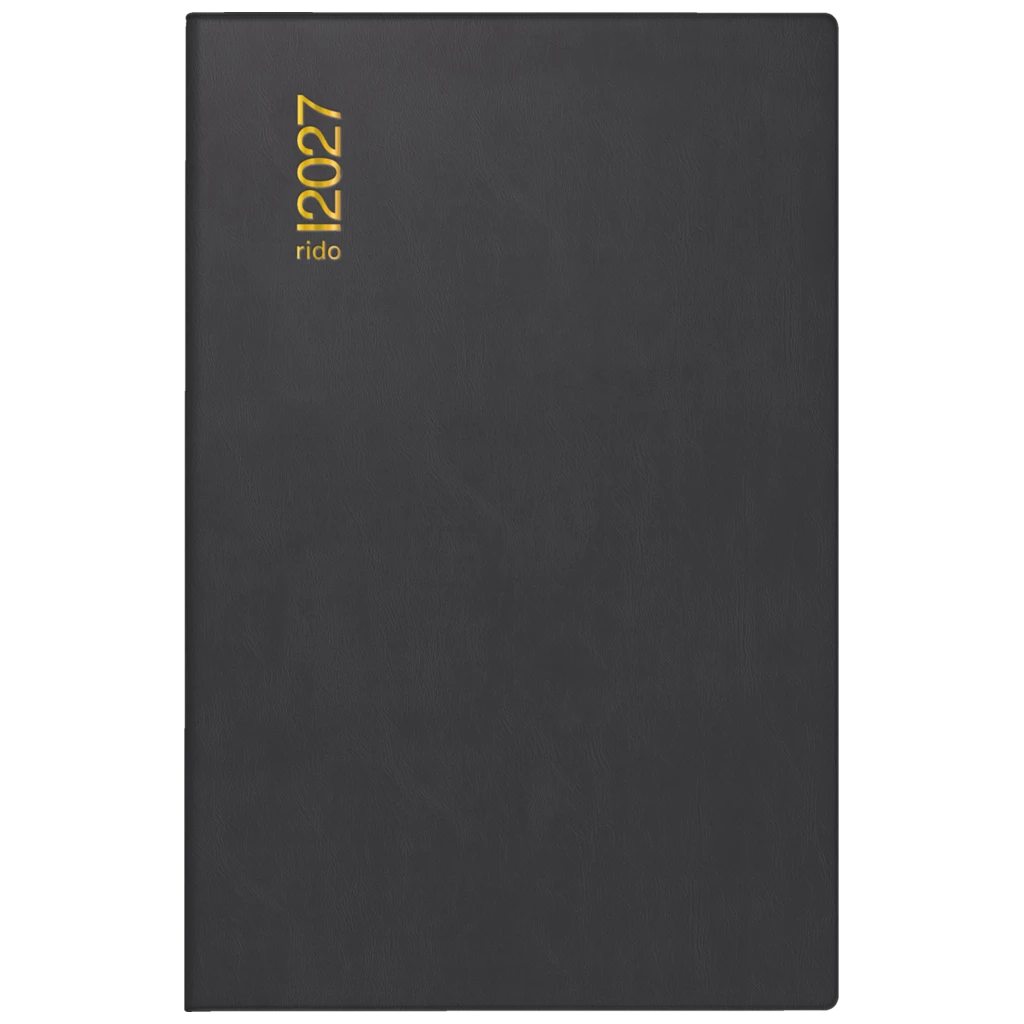 Taschenkalender Mod. Industrie II 2027 | A7, Kunststoff, schwarz