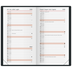 Taschenkalender Mod. Taschenplaner int. 2027 | A6, Kunstleder, rot