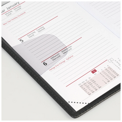 Taschenkalender Mod. Taschenplaner int. 2027 | A6, Kunstleder, schwarz