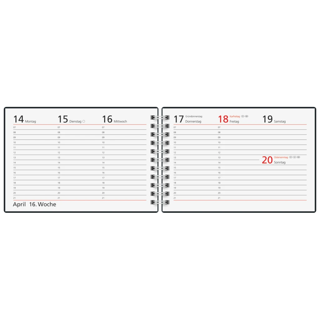 Taschenkalender Colour Line Mod. Septimus 2027 | A6 quer, Papier, blau