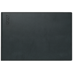 Taschenkalender Mod. Septimus 2027 | A6 quer, Kunststoff, schwarz