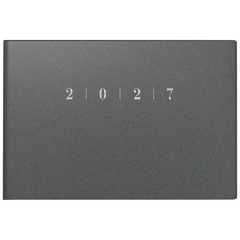 Taschenkalender Mod. Septimus 2027 | A6 quer, Kunststoff, grau