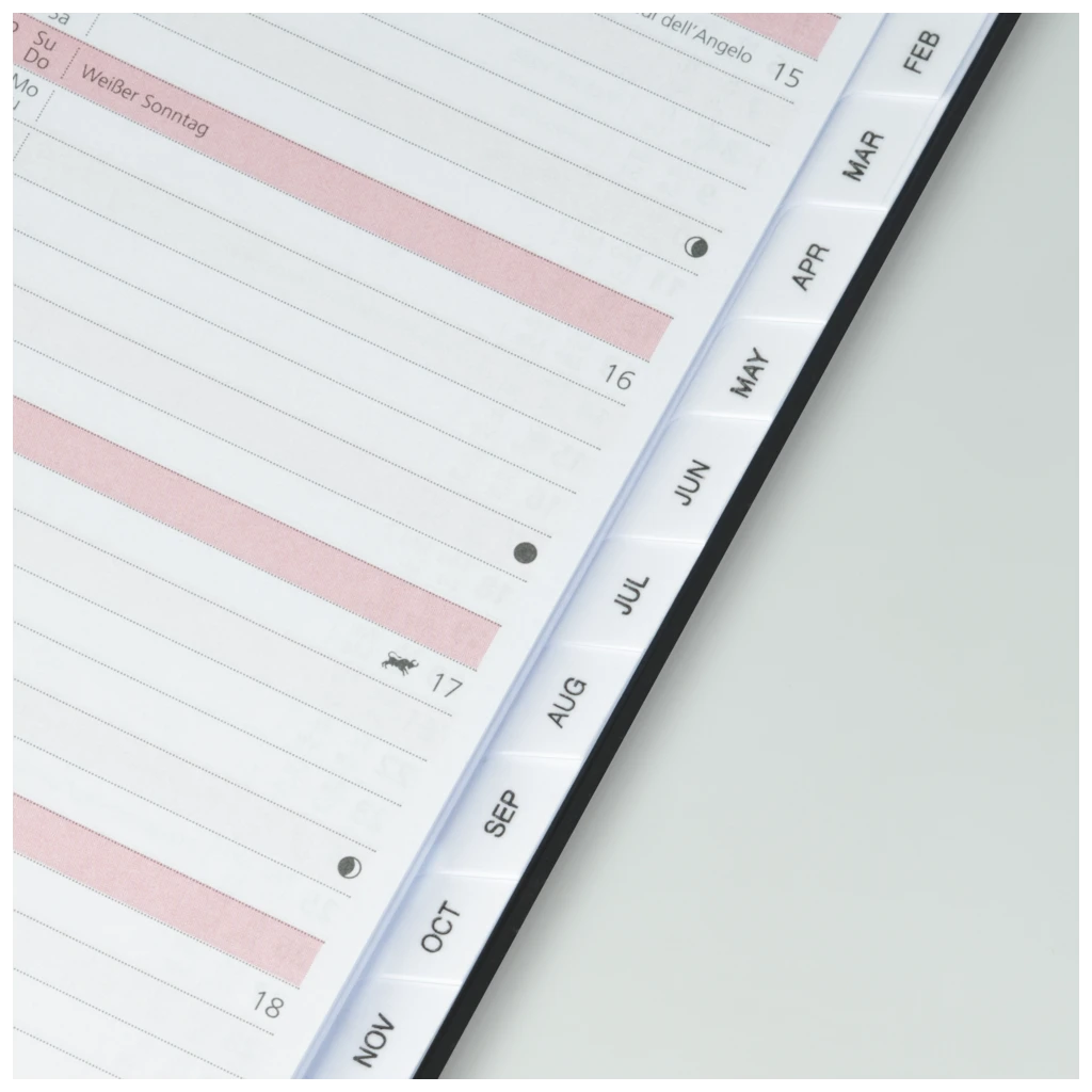 Taschenkalender Mod. Taschenplaner int. 2027 | A6, Kunstleder, schwarz