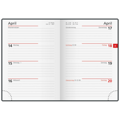 Taschenkalender Mod. perfect/Technik I 2027 | A6, Kunstleder, schwarz
