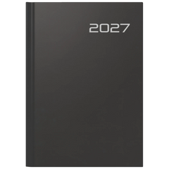 Buchkalender Mod. futura 2 2027 | A5, Kunststoff, schwarz