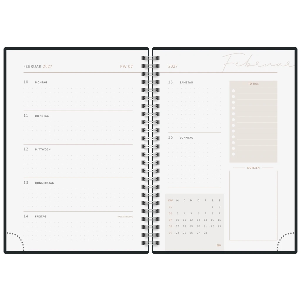Buchkalender Premium Young Line 2027 „Future“ | A5, Karton