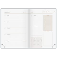 Buchkalender Premium Young Line 2027 „Feather“ | A5, Textil