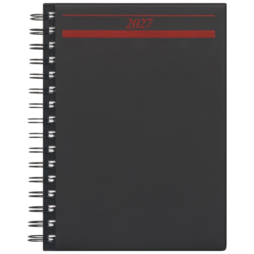 Buchkalender Mod. Timing 1 2027 | A5, Kunststoff, schwarz