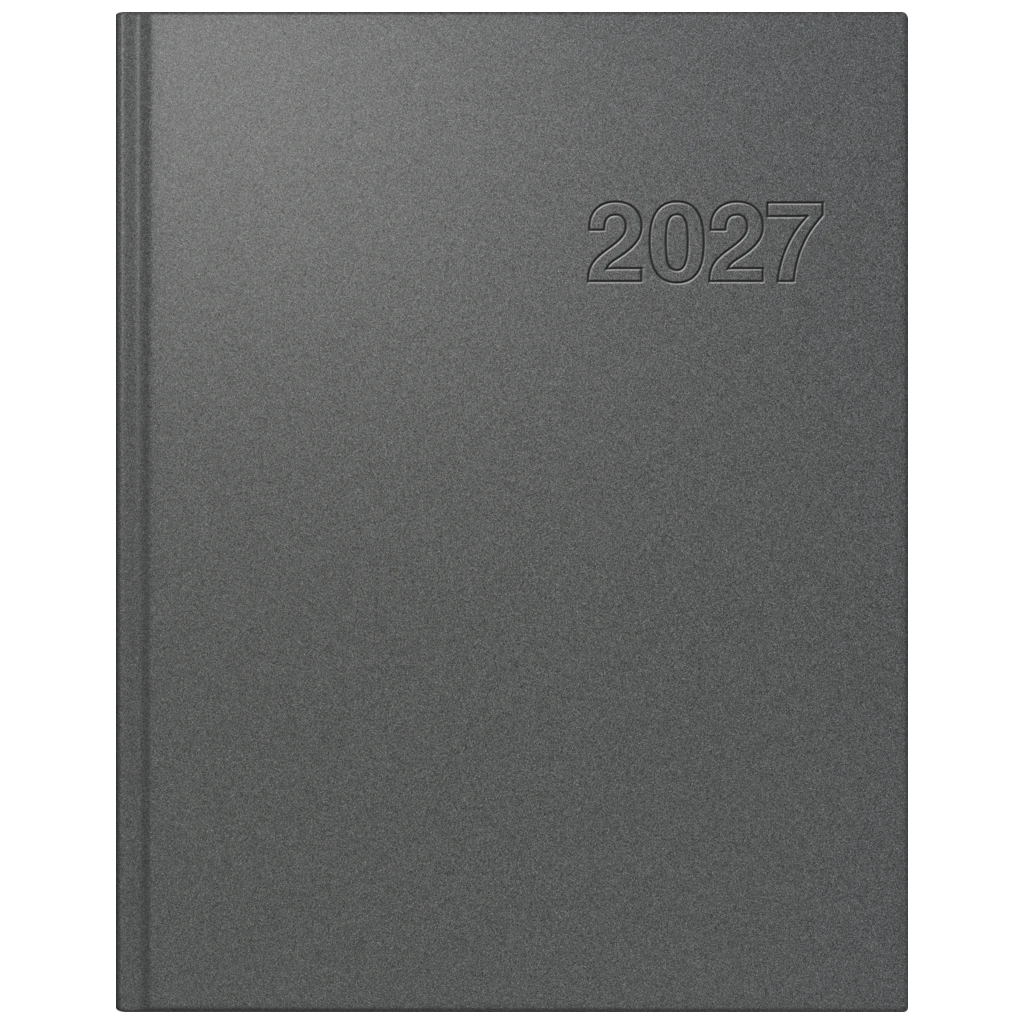 Buchkalender Mod. Chefplaner 2027 | A5, Kunststoff, grau