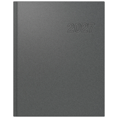 Buchkalender Mod. Chefplaner 2027 | A5, Kunststoff, grau