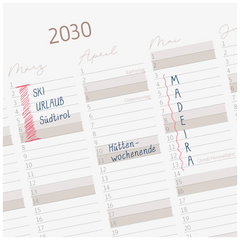 10-Jahres-Kalender Premium 2026-2035 „10 Years of Moments“ | A4, Kunstleder