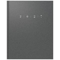 Buchkalender Premium Mod. Managerkalender TM 2027 | 20,5×26 cm, Kunststoff, grau
