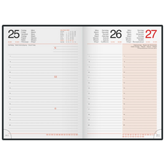 Buchkalender Mod. Mentor 2027 | A5, Kunstleder, schwarz