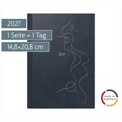 Buchkalender Mod. Mentor 2027 „Bubbles“ | A5, Kunstleder