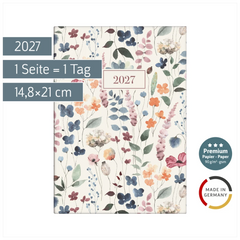 Buchkalender Premium Young Line 2027 „Watercolor“ | A5, Papier
