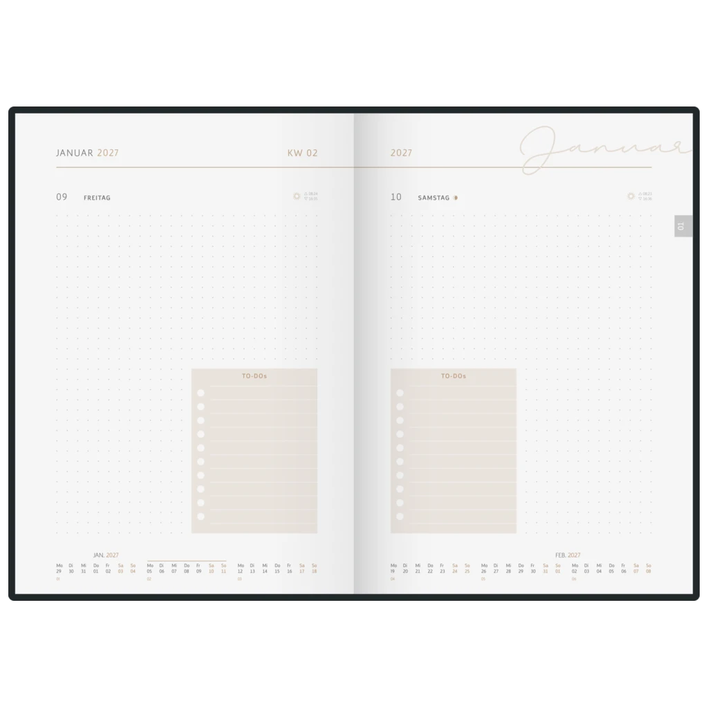 Buchkalender Premium Young Line 2027 „Watercolor“ | A5, Papier