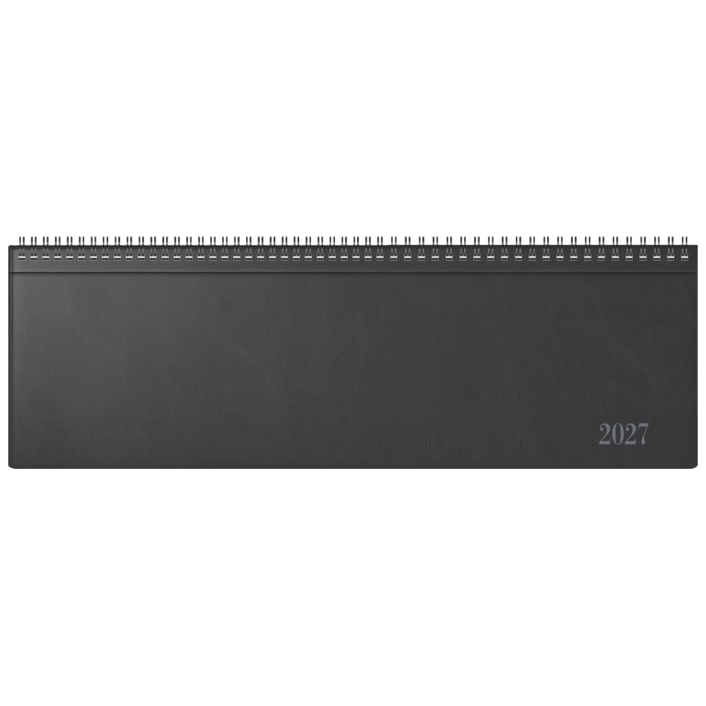 Querterminbuch Mod. futura 5 2027 | 42×13,7 cm, Kunststoff, schwarz