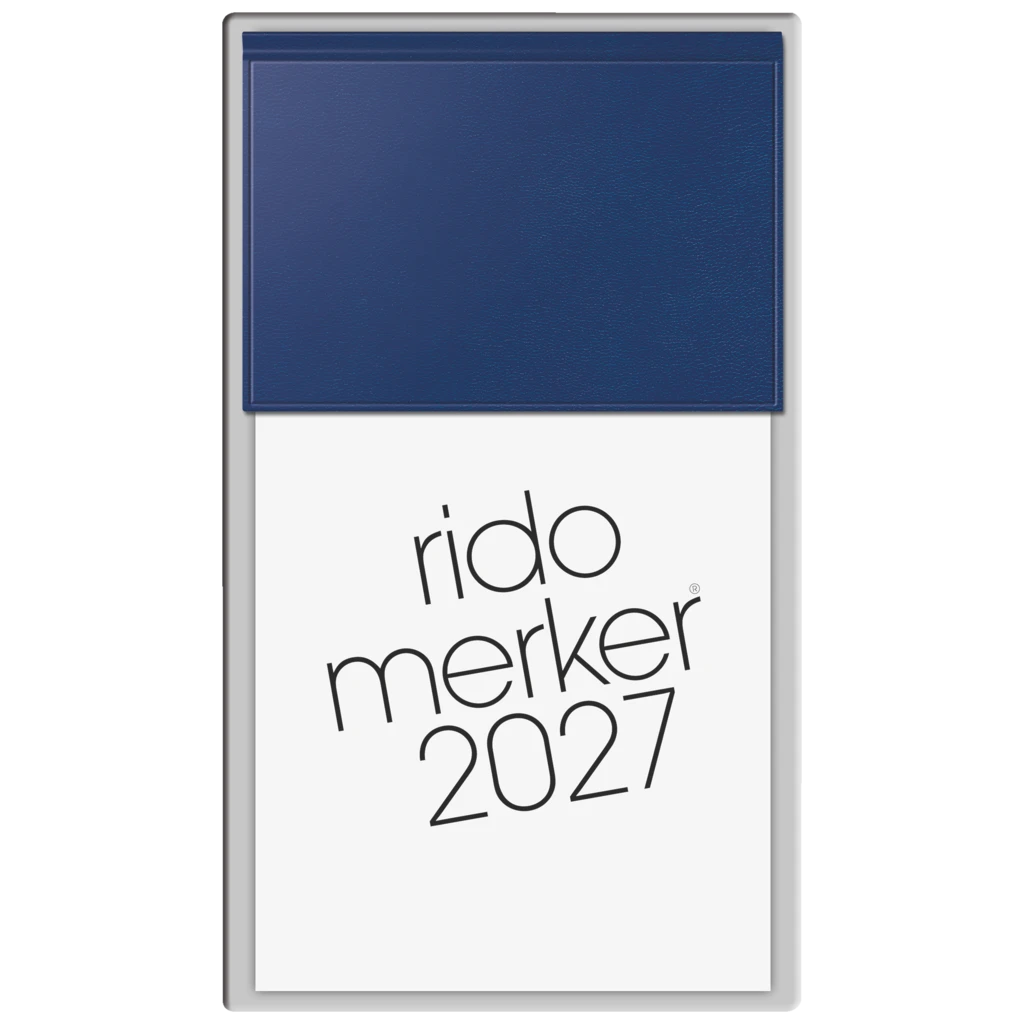 Vormerkbuch Mod. Merker 2027 | 10,8×20,1 cm, Kunststoff, dunkelblau