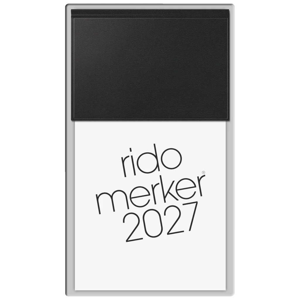 Vormerkbuch Mod. Merker 2027 | 10,8×20,1 cm, Kunststoff, schwarz