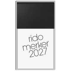 Vormerkbuch Mod. Merker 2027 | 10,8×20,1 cm, Kunststoff, schwarz