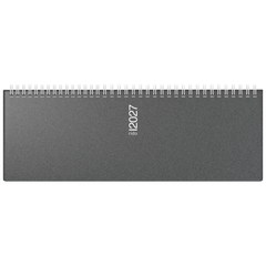 Querterminbuch Mod. septant 2027 | 30,5×10,5 cm, Kunststoff, grau