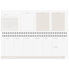 Querterminbuch Premium Young Line 2027 „Moon“ | 29,7×10,5 cm, Papier