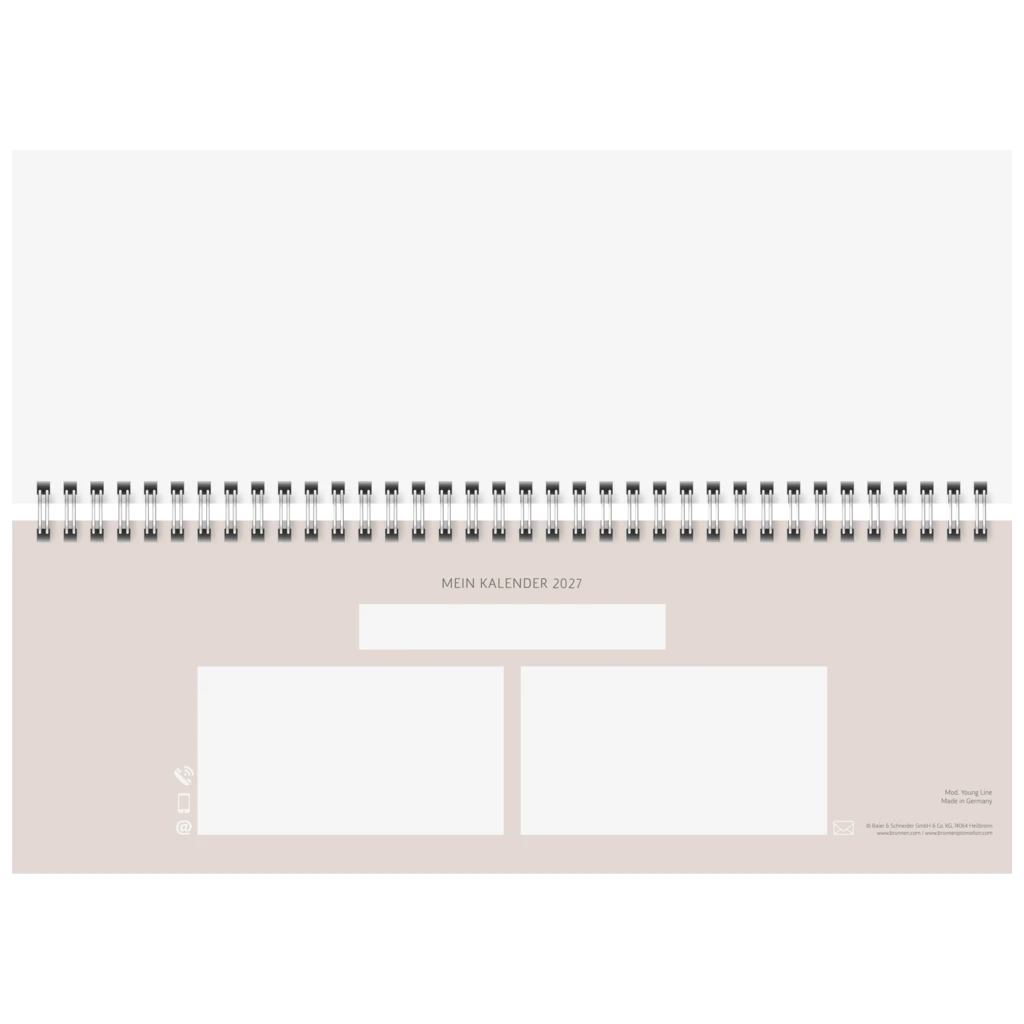 Querterminbuch Premium Young Line 2027 „Moon“ | 29,7×10,5 cm, Papier