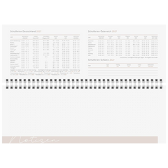 Querterminbuch Premium Young Line 2027 „Moon“ | 29,7×10,5 cm, Papier