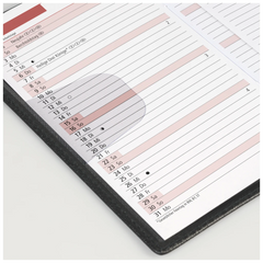 Taschenkalender Mod. TM 12 2027 | A6, Kunststoff, schwarz