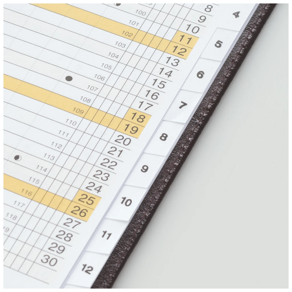 Taschenkalender Mod. M-Planer 2027 | A6, Kunststoff, schwarz
