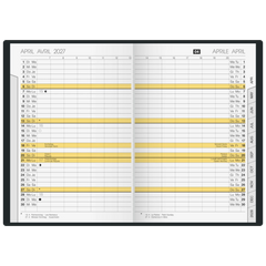 Taschenkalender Mod. uni-planer 2027 | A6, Kunststoff, bordeaux