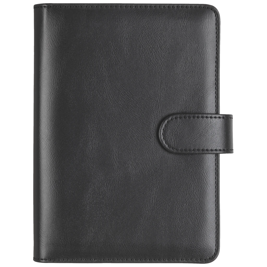 Ringbuch Zeitplansystem Timing 2 | 9,3×17,2 cm, Kunstleder, schwarz